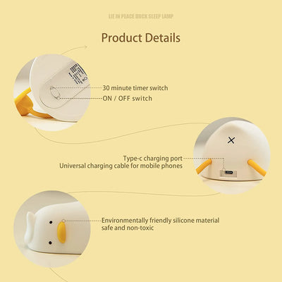 LED Lying Flat Duck Night Light